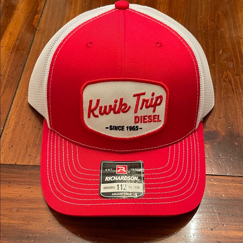 Kwik Trip Diesel Red and White Mesh Trucker Hat